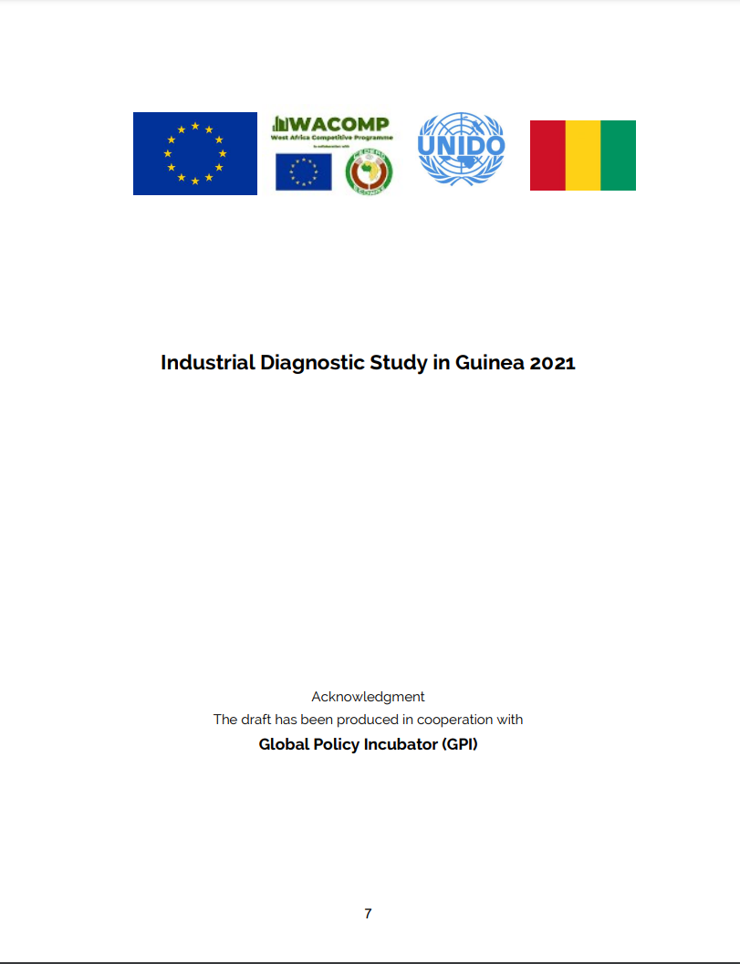 Industrial Diagnostic Study in Guinea 2021