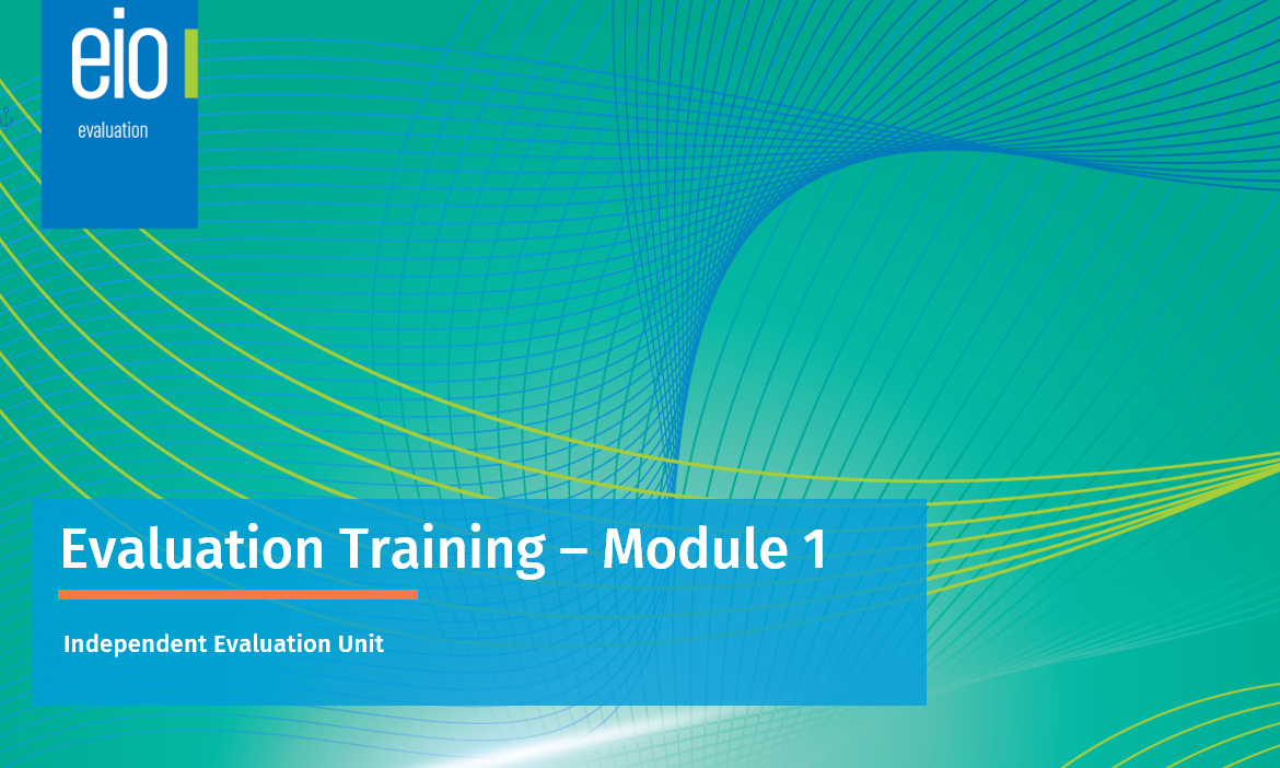 Module 1: Introduction to Evaluation in UNIDO