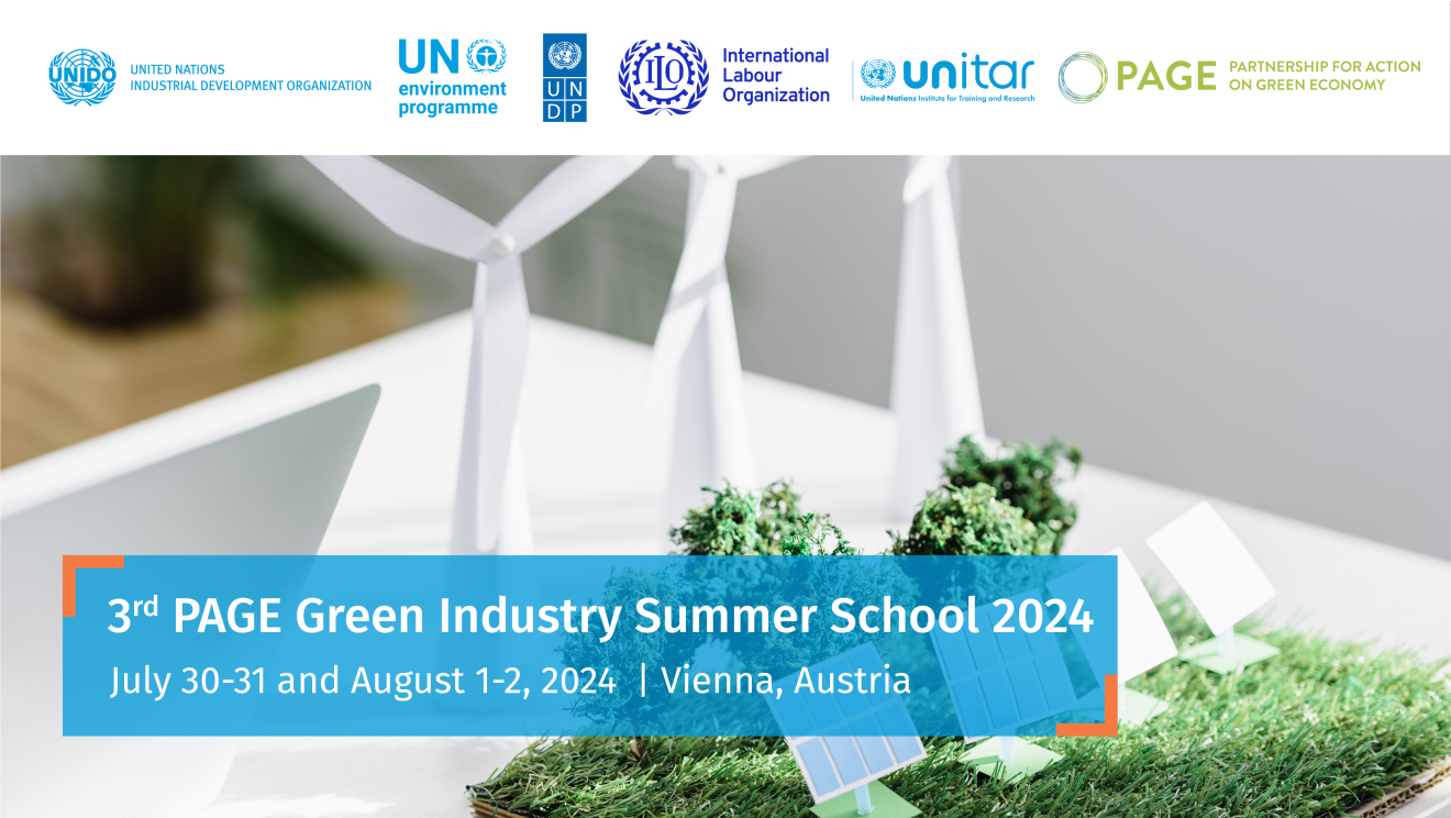 3rd PAGE Green Industry Summer School 2024 Banner